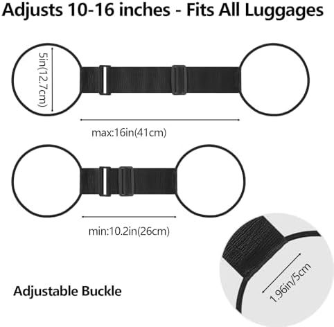 BILIONE Adjustable Luggage Connector Straps for Suitcases 4-Pack (Orange) - Image 3