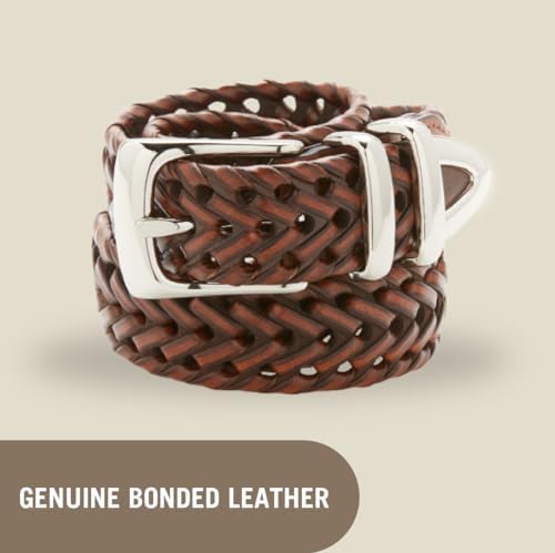 Perry Ellis Men's Portfolio Braided Leather Belt - Image 6