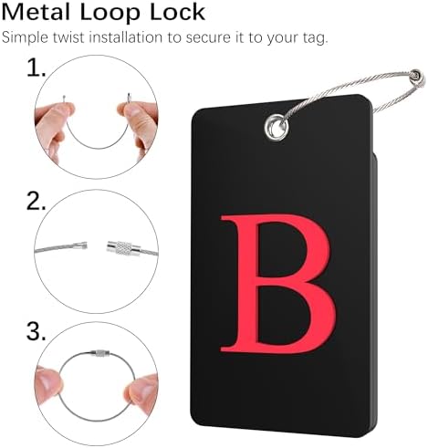 Gostwo 2 Pack Initial Luggage Tags for Suitcases Airplane Travel Essentials - Image 3