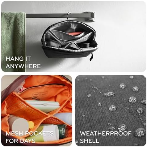 Peak Design Small Wash Pouch, Ocean, Weatherproof Travel Toiletry Bag, Upright or Hanging with Pockets, Magnetic Toothbrush Pocket, Wide UltraZip Opening, Toiletry Bag for Men and Women - Image 4