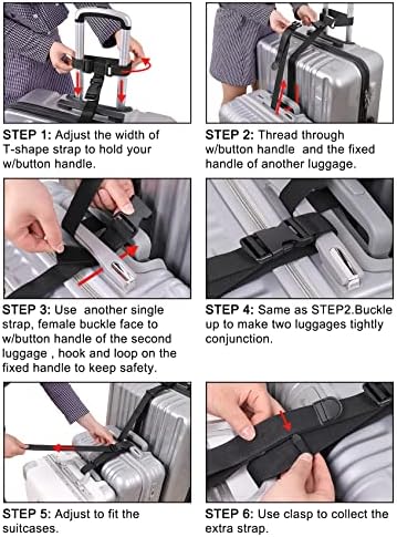 Vigorport Luggage Connector Straps for Suitcase, Add A Bag Suitcase Belt - Image 5