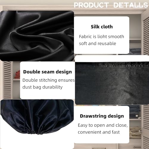 12 Pack Dust Bags For Handbags Travel Storage Pouch, Purse Dust Bags For Storage, Silk Dust Covers With Drawstring For Purse Shoes Boots - Image 2
