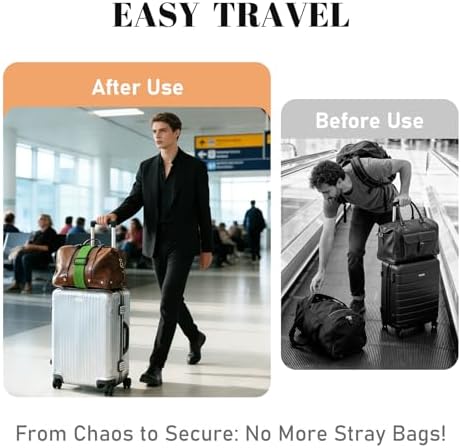 2 Pack Multi Use Strong Adjustable Luggage Connector Straps for Suitcases - Image 4