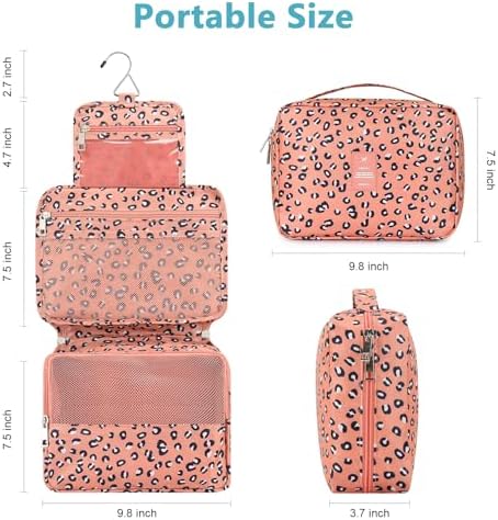 Mossio Hanging Toiletry Bag with Sturdy Hook - Large Portable Cosmetic Makeup Travel Organizer for Men & Women - Image 4