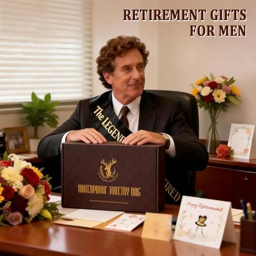 Personalized Travel Gifts for Men Beach Vacation Lake Pool Day Cruise Air Traveling Essentials, Large Mens Leather Toiletries Bag Waterproof Dopp Kit Shaving Case, Tan Initial Letter D - Image 2