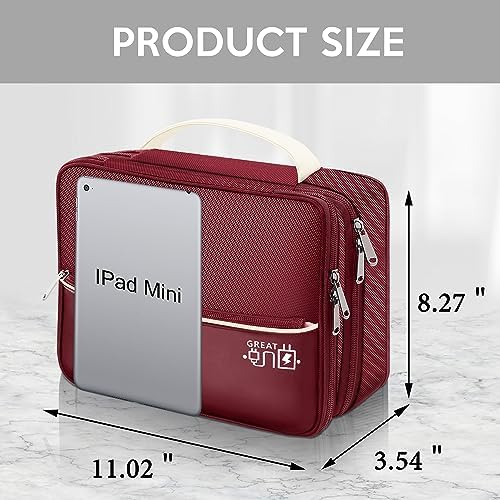 CILLA Electronic Organizer Travel Case, Travel Cord Organizer Case Portable Waterproof Cable Organizer Bag for Charger, Cord, USB, Power Bank, Earphone - Image 2