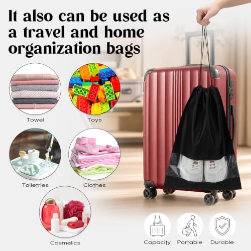 Shappy 20 Pcs Black Shoe Bags for Travel Storage - Image 6