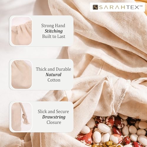 4" x 6" Premium 100% Cotton Drawstring Pouches, 24 Pack, 140 GSM Reusable Gift Sacks for Jewelry, Soap, Candles, Wedding & Party Favors, Small Storage Organizers, Eco-Friendly Packaging - Image 6