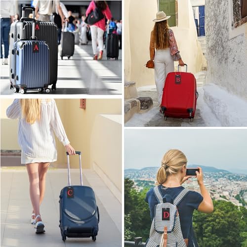 Gostwo 2 Pack Initial Luggage Tags for Suitcases Airplane Travel Essentials - Image 5