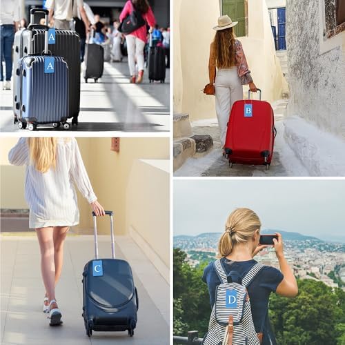 Gostwo 2 Pack Initial Luggage Tags for Suitcases Airplane Travel Essentials - Image 5