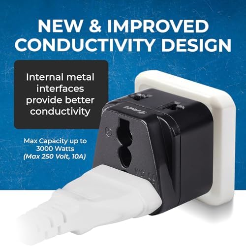 OREI European Adapter Plug, Travel Adaptor for Europe Schuko Countries 2 in 1, for Germany France Iceland Netherlands Russa Greece Spain - Safe Grounded Connection - Universal Socket - 4 Pack - Image 7