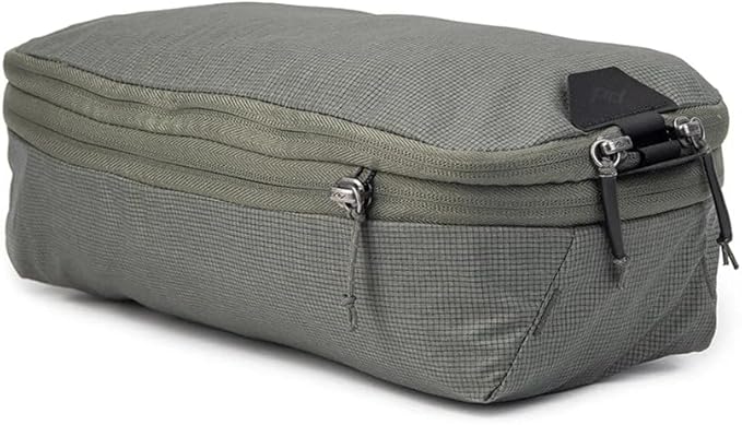 Peak Design Packing Cube, Sage, Weatherproof Luggage Cube with Dual Compartment Organization, Expansion and Compression, Zipper Opening, Travel Organizer for Men and Women, Size S