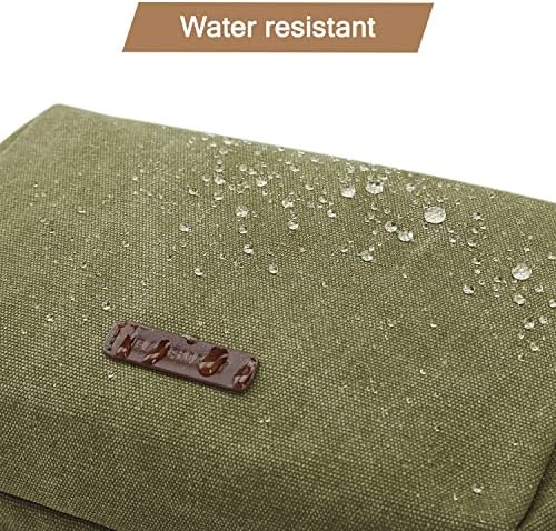 BAGSMART Toiletry Bag for Men, Canvas Travel Toiletry Organizer Dopp Kit Water-resistant Shaving Bag for Toiletries Accessories,Green-Large - Image 4