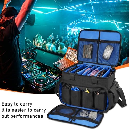 DJ Cable File Bag with 6 Detachable Dividers High Capacity Gig Cable Bag - Image 6