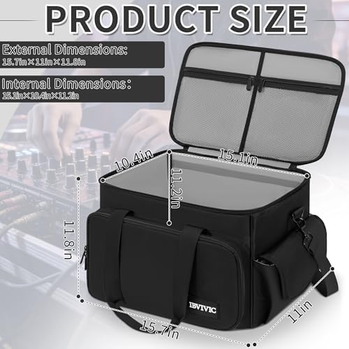 DJ Cable File Bag with 6 Adjustable Dividers Travel Gig Bag for Cables - Image 2