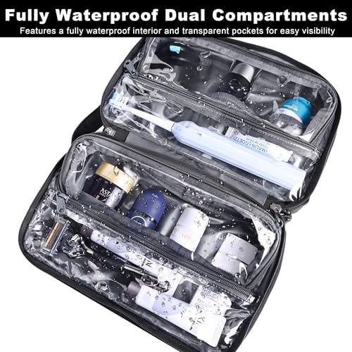 Hanging Toiletry Shower Bag, Mens Hygiene Bag for Travel Gym Business - Image 2
