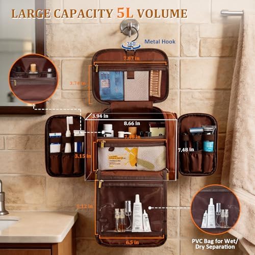 Thoughtful Christmas Mens Gifts for Him Large Hanging Toiletry Bag H - Image 4