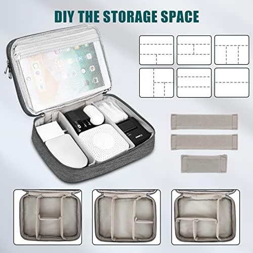 Electronic Organizer Travel Universal Cable Organizer Electronics Accessories Bag for Cable, Charger, Phone, USB, SD Card,1Pack - Image 4