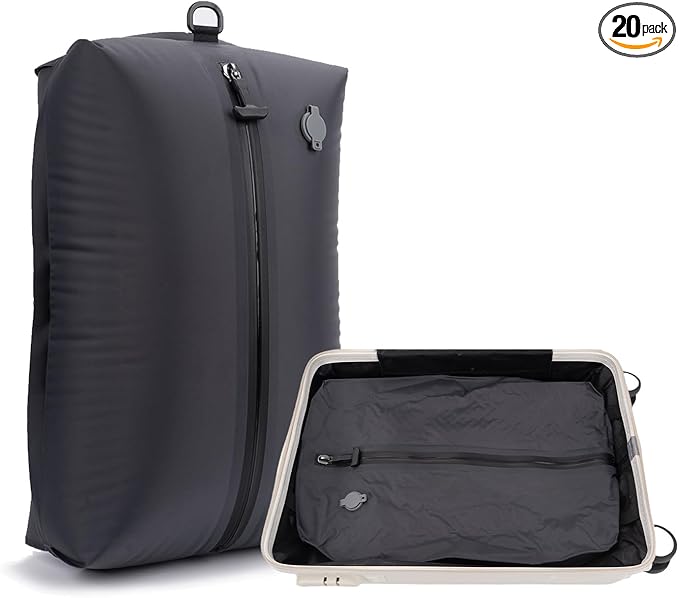 Vacuum Travel Bags, Travel Vacuum Bags for Luggage, IP67 Waterproof, Saving 60% Space, Suitable for Luggage Organization During Travel, Business Trips, Camping(1pc Gray)