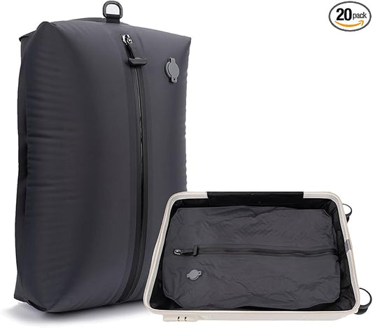 Vacuum Travel Bags, Travel Vacuum Bags for Luggage, IP67 Waterproof, Saving 60% Space, Suitable for Luggage Organization During Travel, Business Trips, Camping(1pc Gray)