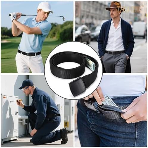 Travel Security Money Belt with Hidden Money Pocket - Cashsafe Anti-Theft Wallet Unisex Nickel free Nylon Belt by JASGOOD - Image 6