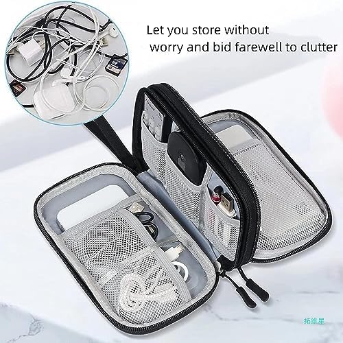 Electronic Organizer Travel Cable Accessories BagPouch Portable Waterproof Storage Bag Electronic Organizer Case for Cable, Mouse,USB Cable,Power Bank,Cord, Charger, Phone, Earphone - Image 4