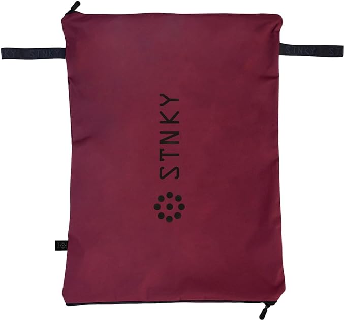 STNKY Bag Pro - Laundry Bags With Zips, Handles and Internal Mesh Bag for Travel, Yoga, Healthcare, Gym Kit, Laundry (XL, Burgundy)