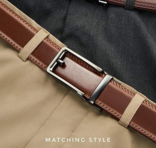 CHAOREN Click Belt Men - 1 3/8" Leather Ratchet Belt for Dress Casual - Image 5