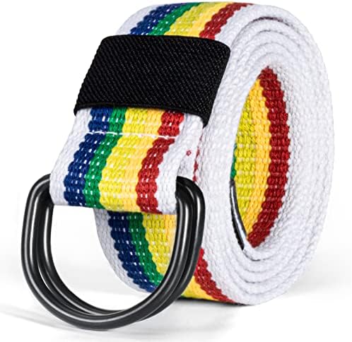 maikun Mens Womens Canvas Belt, D-ring Buckle Cloth Fabric Belt for Men by Maikun