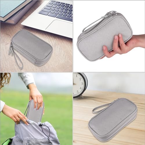 JIAKAI Travel Cable Organizer - Electronics Accessories Bag(Double Layer - Grey) - Image 7