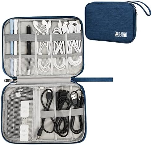 Electronic Organizer Travel Universal Cable Organizer Electronics Accessories Bag for Cable, Charger, Phone, USB, SD Card,1Pack by XINGXINRONG
