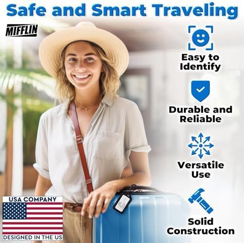 Luggage Tags for Suitcases - Black, 3 PK - TSA Approved Travel Tags - Image 2