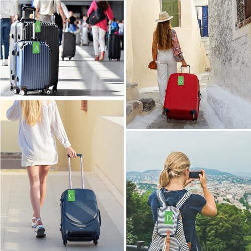 Gostwo 2 Pack Initial Luggage Tags for Suitcases Airplane Travel Essentials - Image 5