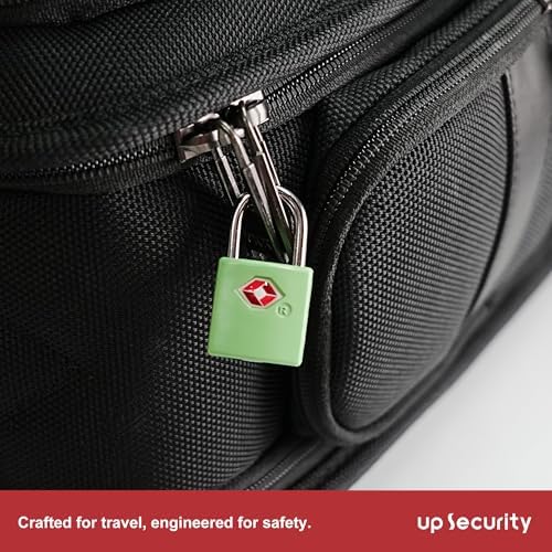 TSA Locks for Luggage, Luggage Locks TSA Approved 4 Pack for International Travel Essentials, Small Padlock with Key, Mini Padlock for Bag, Suitcase, Backpack, Purse Zipper, Case, Drawer - Image 6
