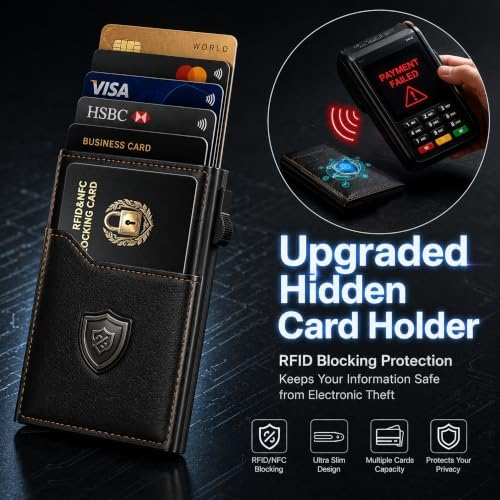 4 Pack RFID Blocking Card, One Card Protects Entire Wallet Purse, NFC Contactless Bank Debit Credit Card, Anti-Theft NFC Contactless Blocker, Theft for Men & Women-Black - Image 2