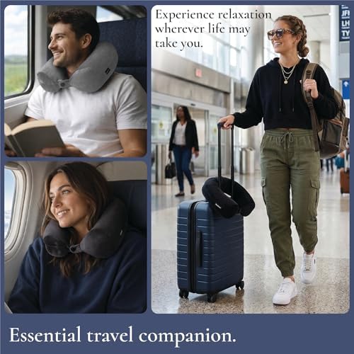 Brookstone Free Form Travel Pillow Lightweight Flexible Memory Foam Pillow - Image 6