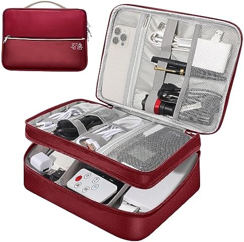 CILLA Electronic Organizer Travel Case, Travel Cord Organizer Case Portable Waterproof Cable Organizer Bag for Charger, Cord, USB, Power Bank, Earphone by CILLA