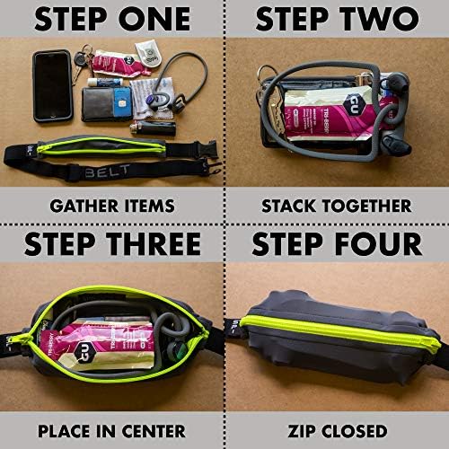 SPIbelt Running Belt Original for Women Men, Phone Holder for Running, Running Fanny Pack, Holder for Phone, Running Waist Pack, Adjustable Waist, [Fits All Phones]. Black with Turquoise Zipper - Image 6