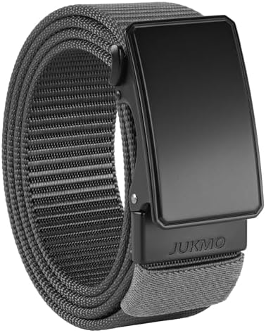 JUKMO Men's 1.5" Nylon Ratchet Casual Belt for Jeans by Mensbelt