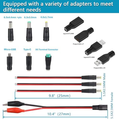 72W Power Supply Adjustable DC 3V ~ 36V Variable Universal Switching AC/DC Adapter Minidodoca AC to DC Converter with LED Voltage Display and 13 Tips, for 3V to 36V Household Electronics - 2000mA Max - Image 4