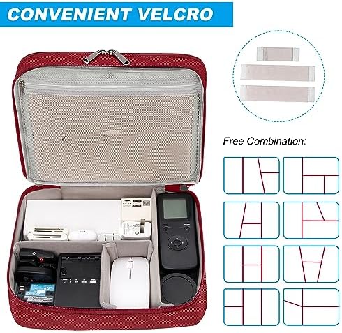 CILLA Electronic Organizer Travel Case, Travel Cord Organizer Case Portable Waterproof Cable Organizer Bag for Charger, Cord, USB, Power Bank, Earphone - Image 5