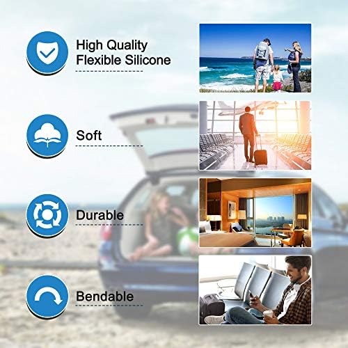 4 Pcs Set Mickey Minnie Silicone Travel Luggage Baggage Identification Labels ID Tag for Bag Suitcase Plane Cruise Ships with Belt Strap - Image 5
