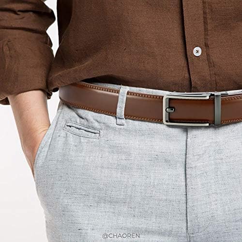 CHAOREN Click Belt Men - 1 3/8" Leather Ratchet Belt for Dress Casual - Image 2