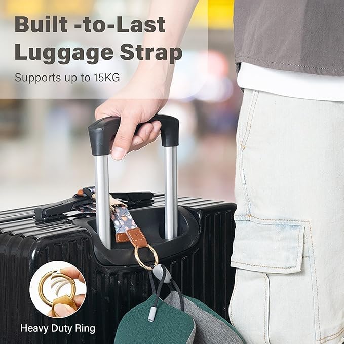 Add-a-Bag Luggage Strap, Adjustable Travel Carry Strap with Ring Hooks & Buckle, Heavy-Duty Bag Holder & Jacket Gripper, Luggage Straps/Luggage Belt, Travel Clip for Carry-On Suitcase & Backpack - Image 3