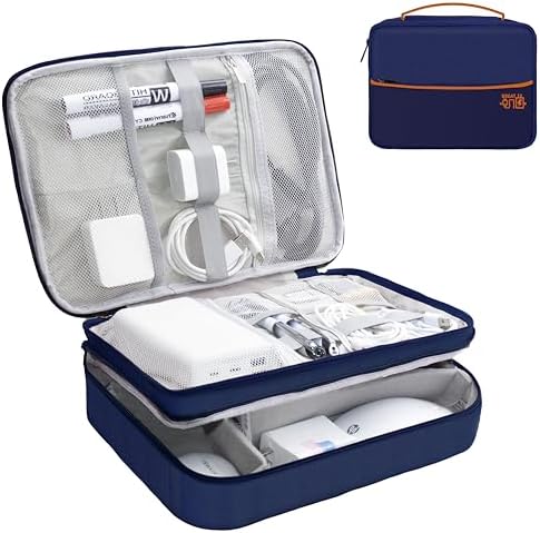 Electronics Organizer,Travel Cord Organizer Pouch,Cable Organizer Bags by Miavers