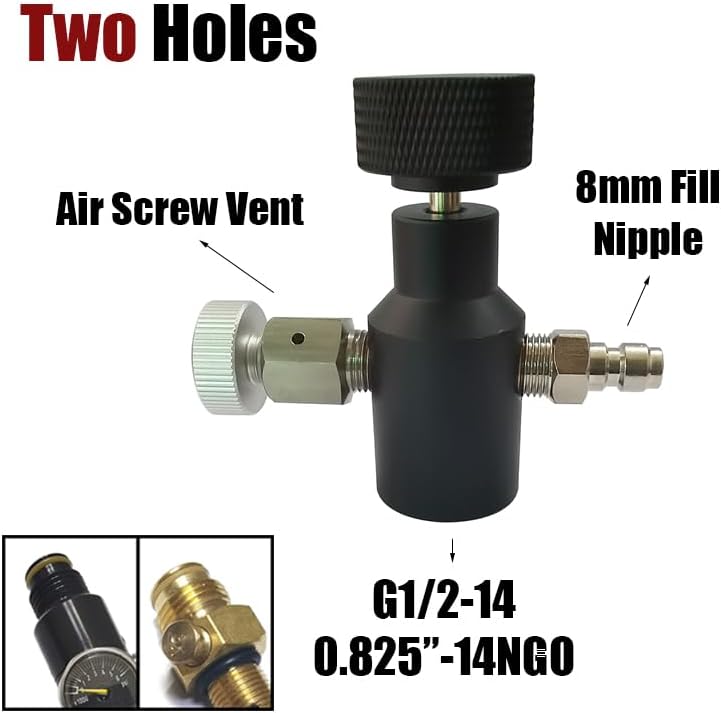 Universal Fill Adapter of Paintball Marker Remote Hose High Pressure UFA CO2 Tank On/Off ASA G1/2 - Image 2
