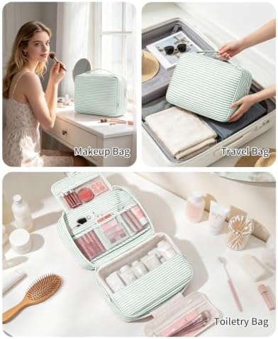 Narwey Hanging Travel Toiletry Bag for Women, Large Makeup Cosmetic Bag - Image 6