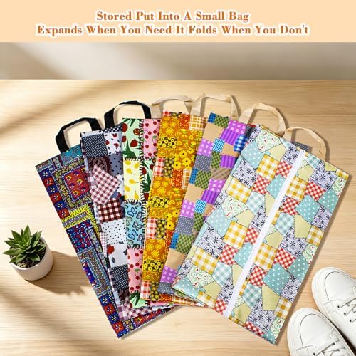 Sanlykate Shoe Bags for Travel, 6 Pack Shoe Organizer with Zipper Closure, Large Capacity Shoe Storage with Handle, Water Repellent Portable Shoe Pouch Essentials - Image 6