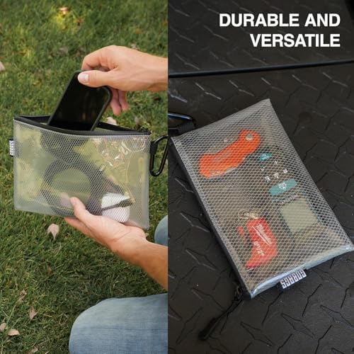 GOBAGS Air Production Large Clear Zipper Pouch (4‑Pack) – Cable Organizer & Travel Gear Bag for Electronics, Camera Accessories, Tool Pouch & Small Tech Storage - Image 5
