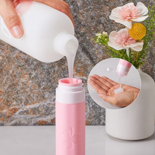 INSFIT 23 Pack Travel Bottles for Toiletries, TSA Approved Silicone Travel Size Toiletries with Toiletry Bag, BPA Free Leak Proof Refillable Travel Essentials for Liquids Shampoo Conditioner Lotion - Image 4